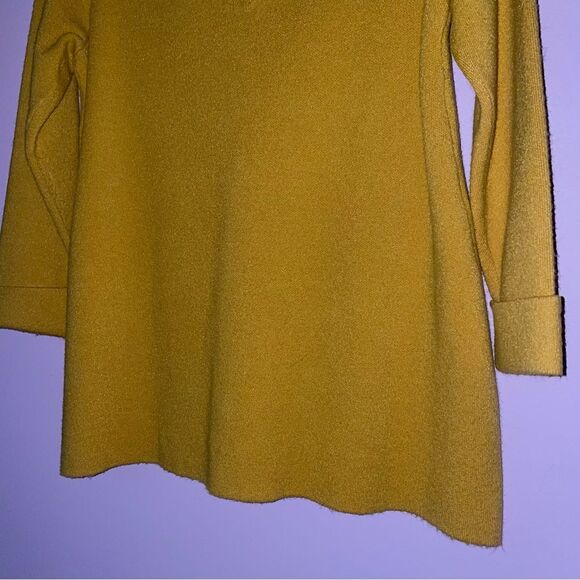 Cynthia Rowley M Sweater Mustard Yellow 3/4 Sleeve - Picture 8 of 8